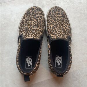 Kids Vans Animal Print Slip-On Sneakers